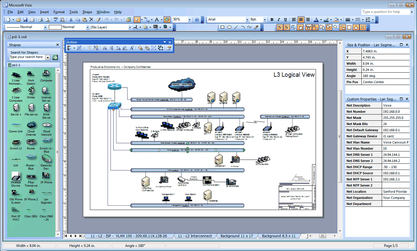 Check The Network Visio Network Diagram and Drawings 
